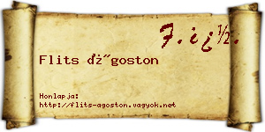 Flits Ágoston névjegykártya